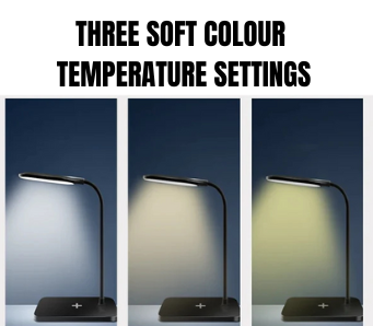 LED Desk Lamp for Home Office – USB Charging, Eye-Care, Dimmable & Color Adjustable