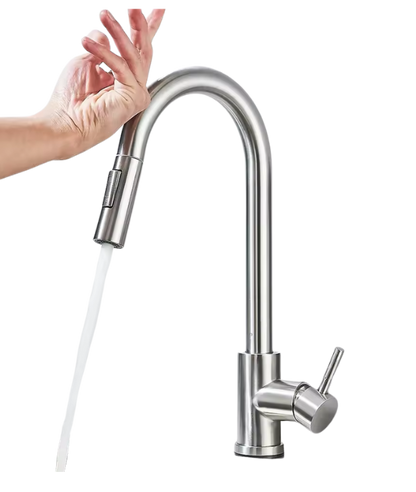 Contactless Touch Control Sensor Tap - Stainless Steel Kitchen Tap