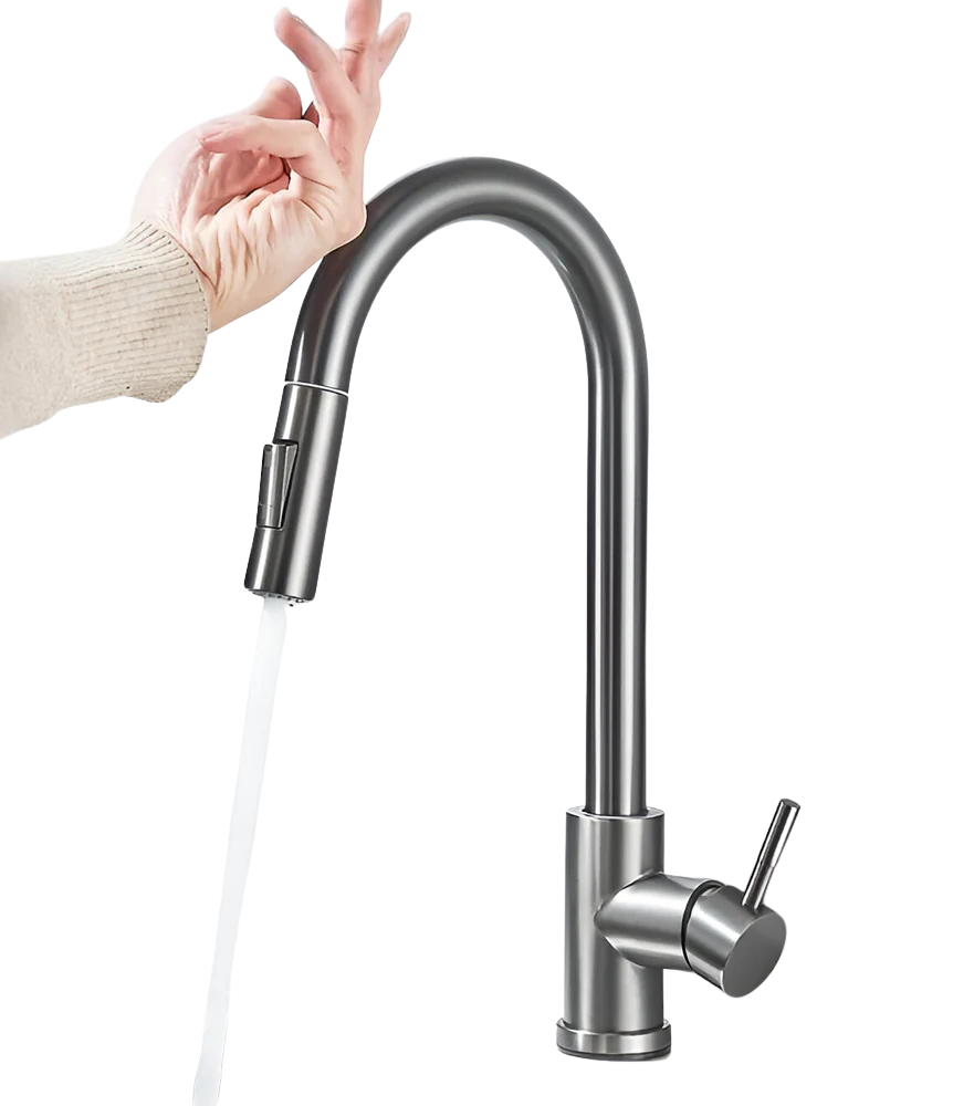 Contactless Touch Control Sensor Tap - Stainless Steel Kitchen Tap