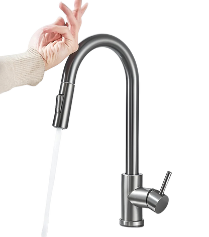 Contactless Touch Control Sensor Tap - Stainless Steel Kitchen Tap